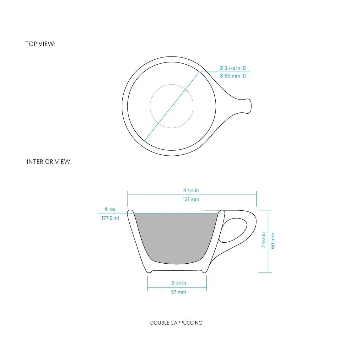 notNeutral Lino Double Cappuccino Cup & Saucer - One Dozen - Image 4