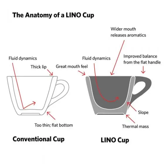 notNeutral Lino Double Cappuccino Cup & Saucer - One Dozen - Image 5